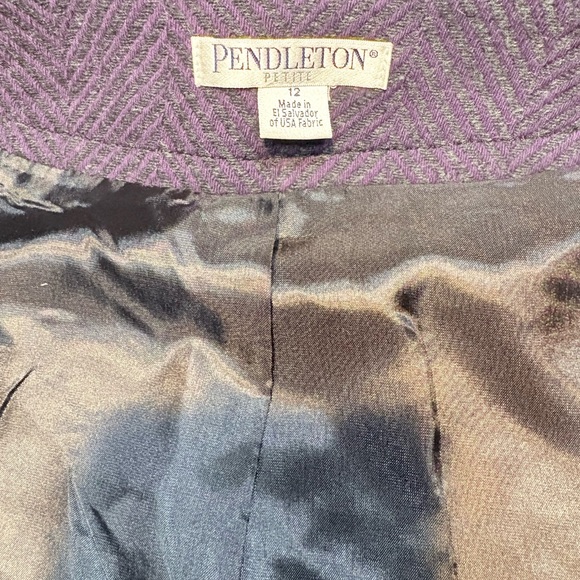 Pendleton Purple Wool Blazer jacket size 12 - Picture 13 of 14